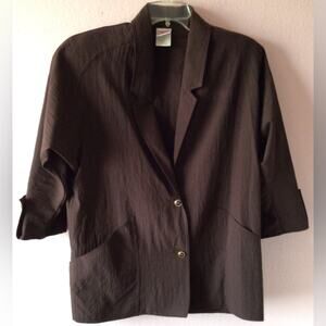 Vintage GW Division of Graff 2 button brown Blazer w/ shoulder pads Size small